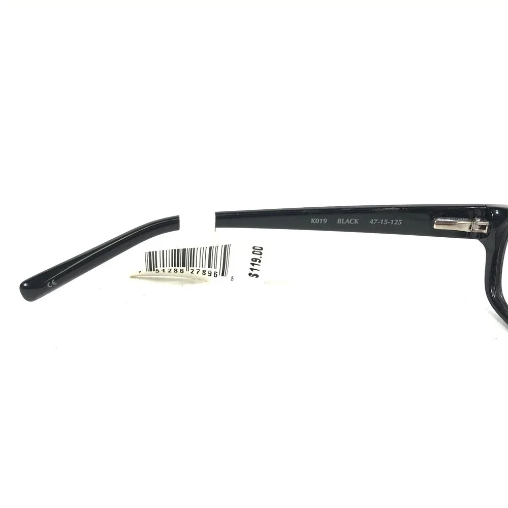 Converse Kids Eyeglasses Frames K019 BLACK Rectangular Full Rim 47-15-125